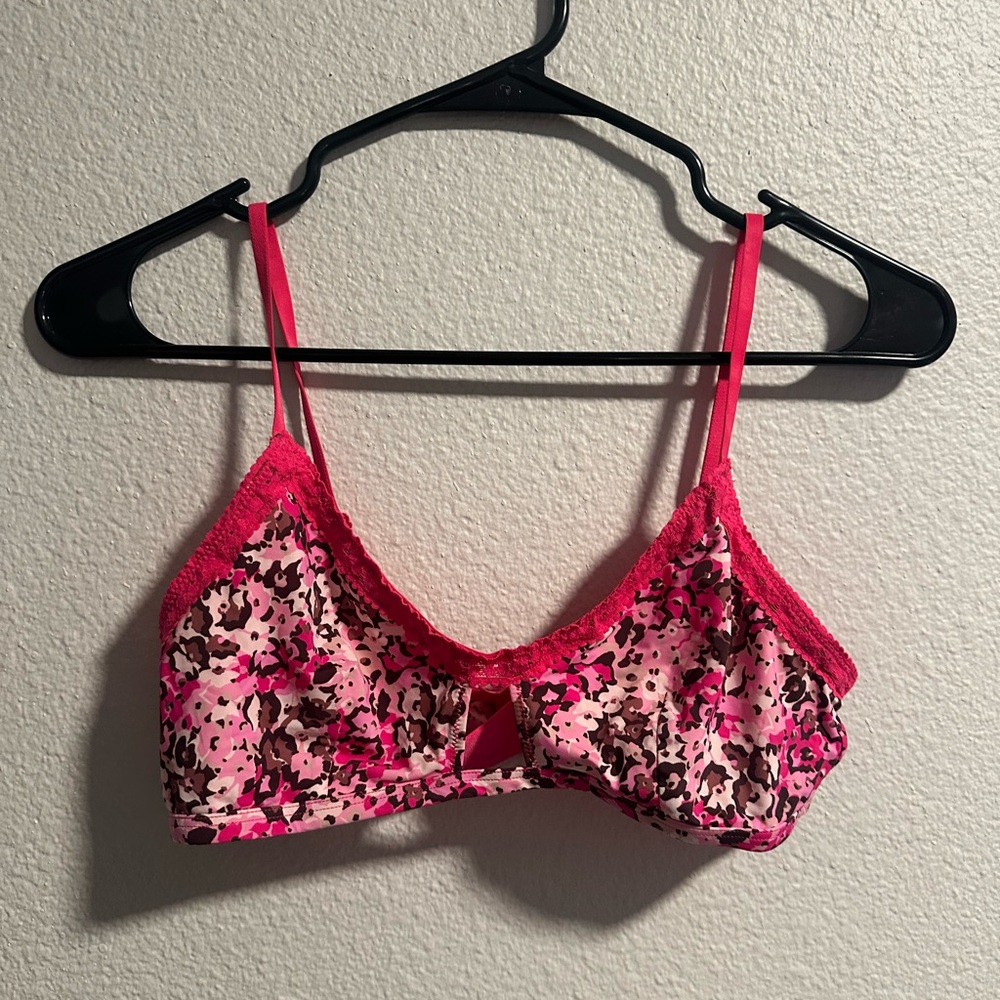 Aerie Fuchsia and Brown Leopard Bralette